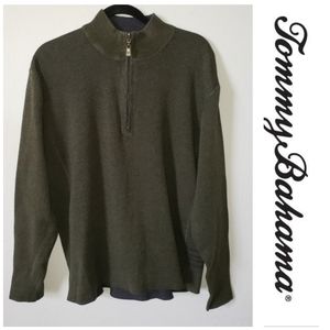 Tommy Bahama olive green lightweight sweater Large